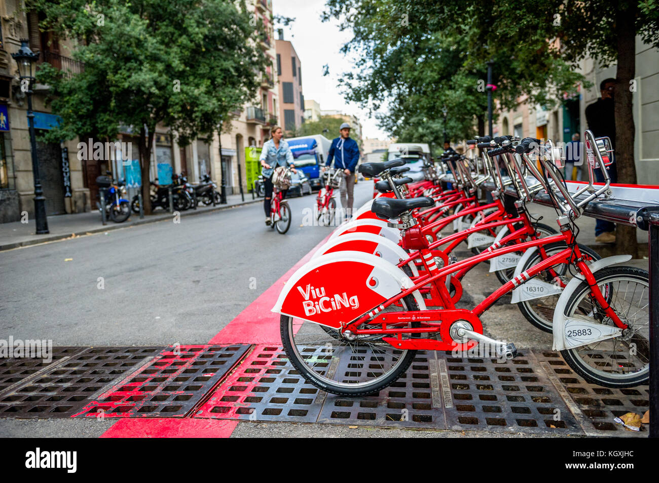 Viu BiCiNg, Barcelona City Bike Fahrradverleih Stockfotografie - Alamy