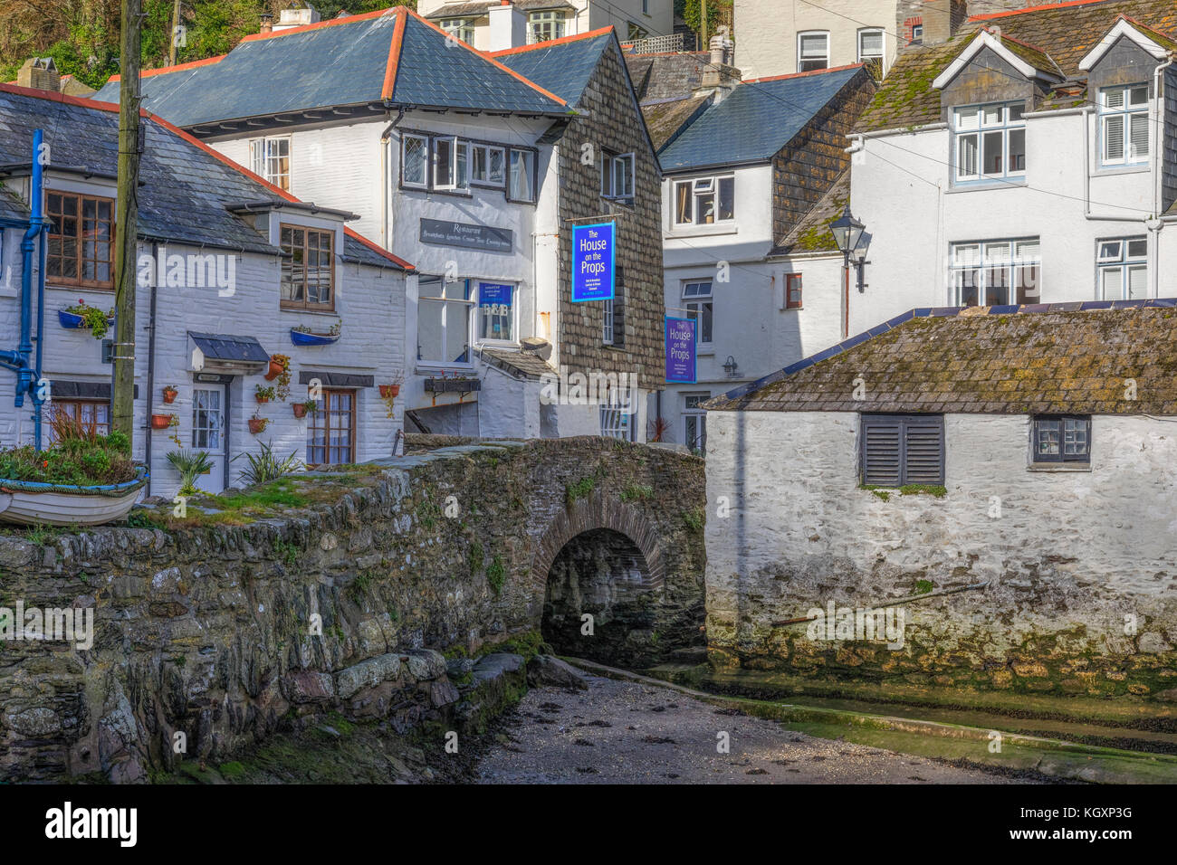 Polperro, Cornwall, Großbritannien Stockfoto