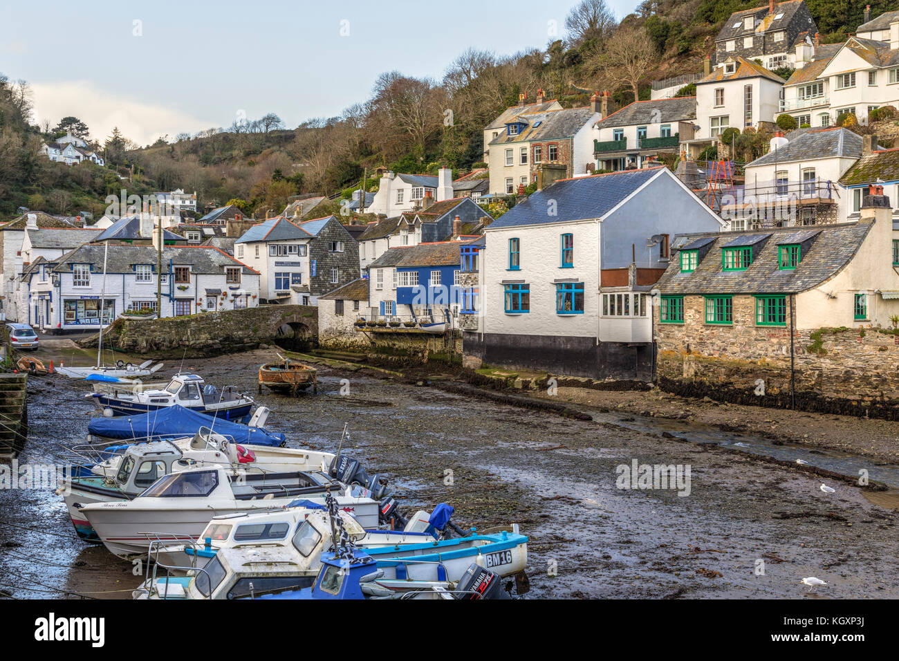 Polperro, Cornwall, Großbritannien Stockfoto