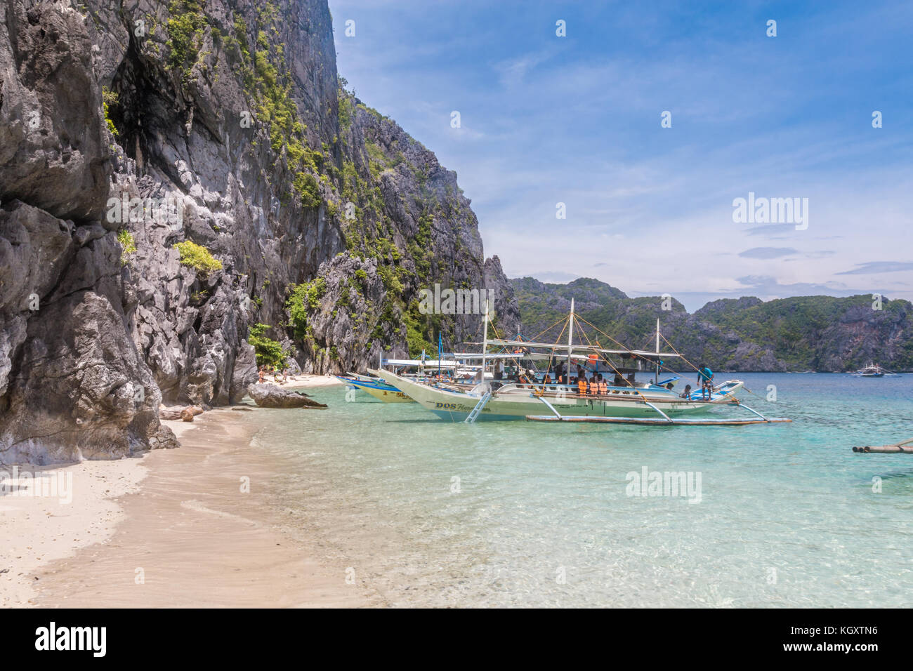 Strand in El Nido Palawan Philippinen Stockfoto