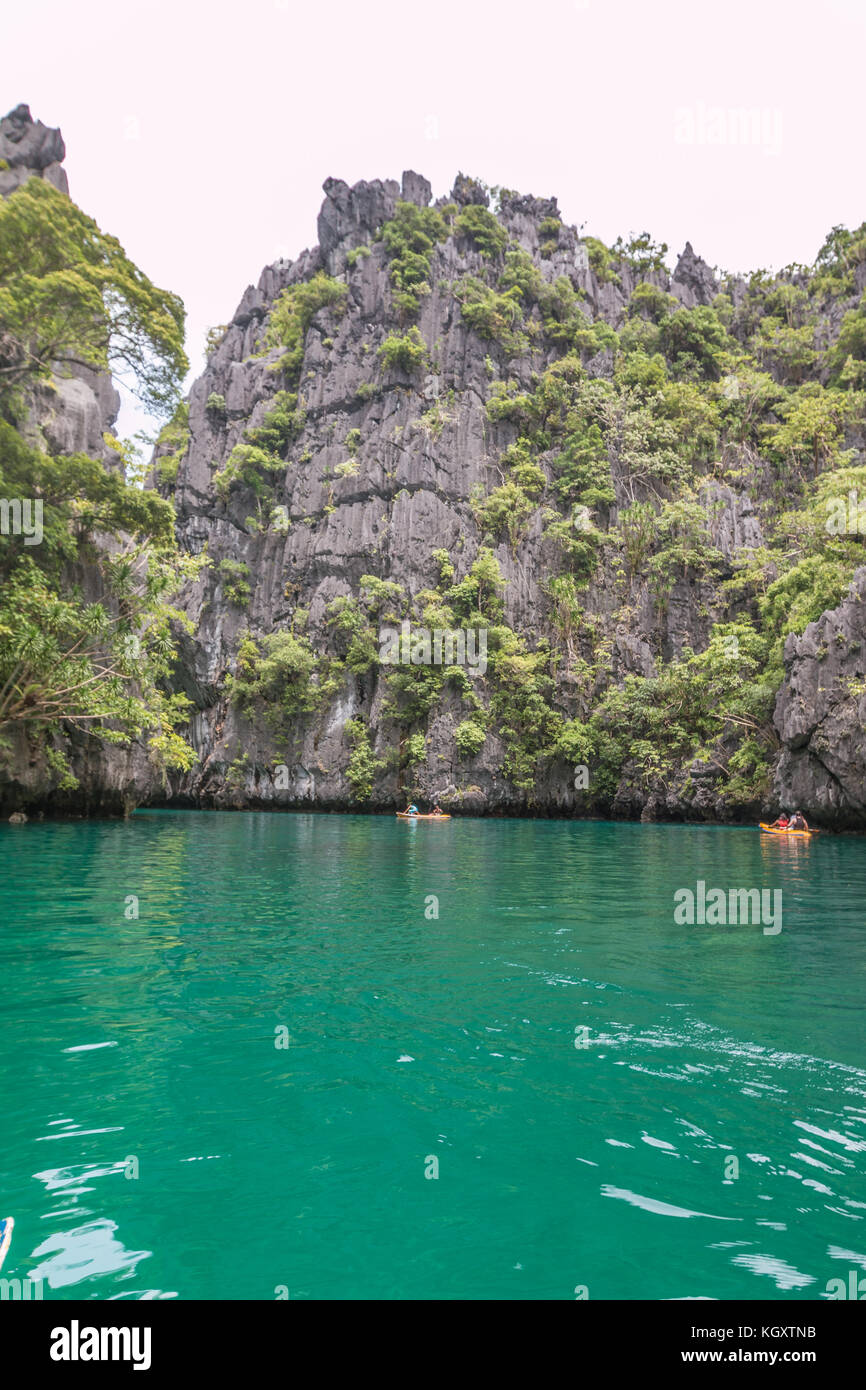 Kleine Lagune in El Nido Palawan Philippinen Stockfoto