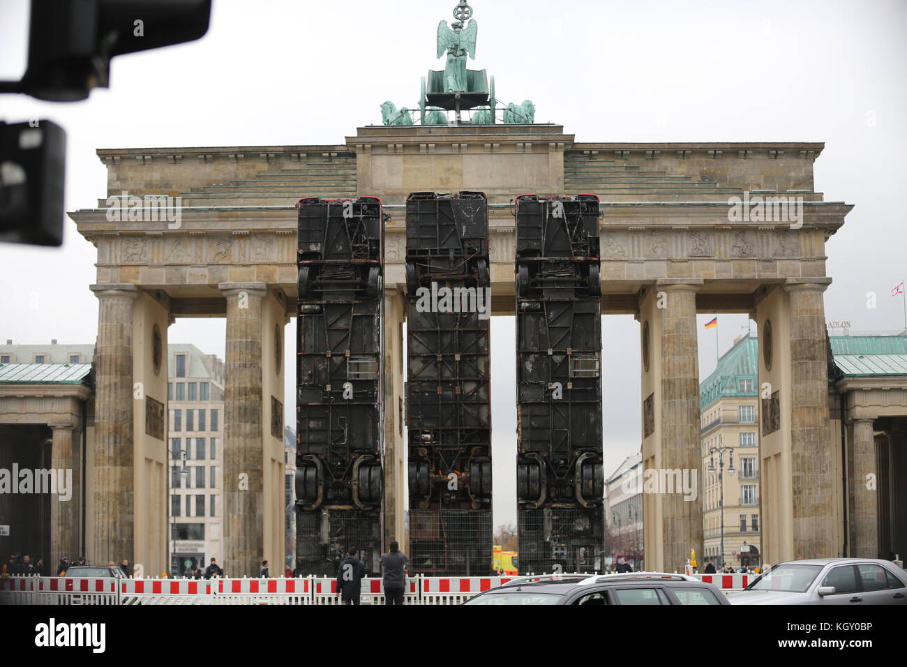 Berlin Deutschland 10 Nov 2017 Drei Busse Die Eine