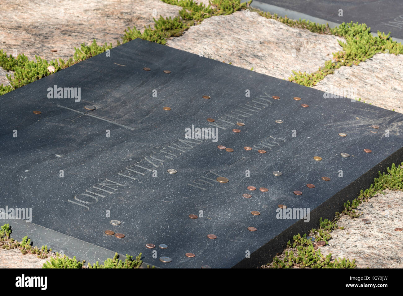 John F Kennedy Grab, den Nationalfriedhof Arlington, Washington DC, USA Stockfoto