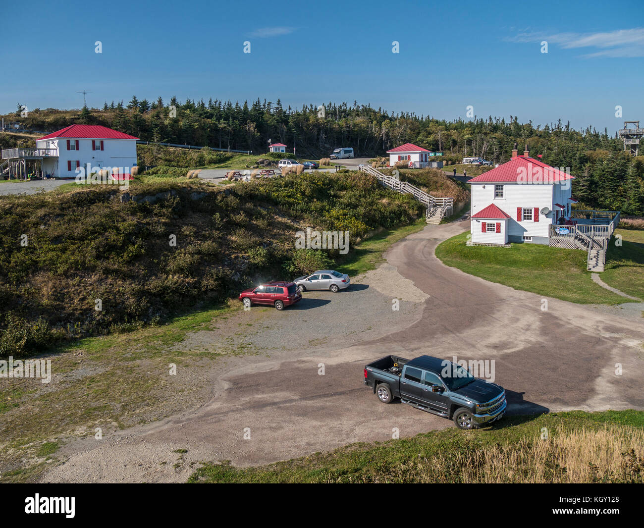Der Fundy Kap Wutanfall, NB Highway 915, Bucht von Fundy, New Brunswick, Kanada. Stockfoto