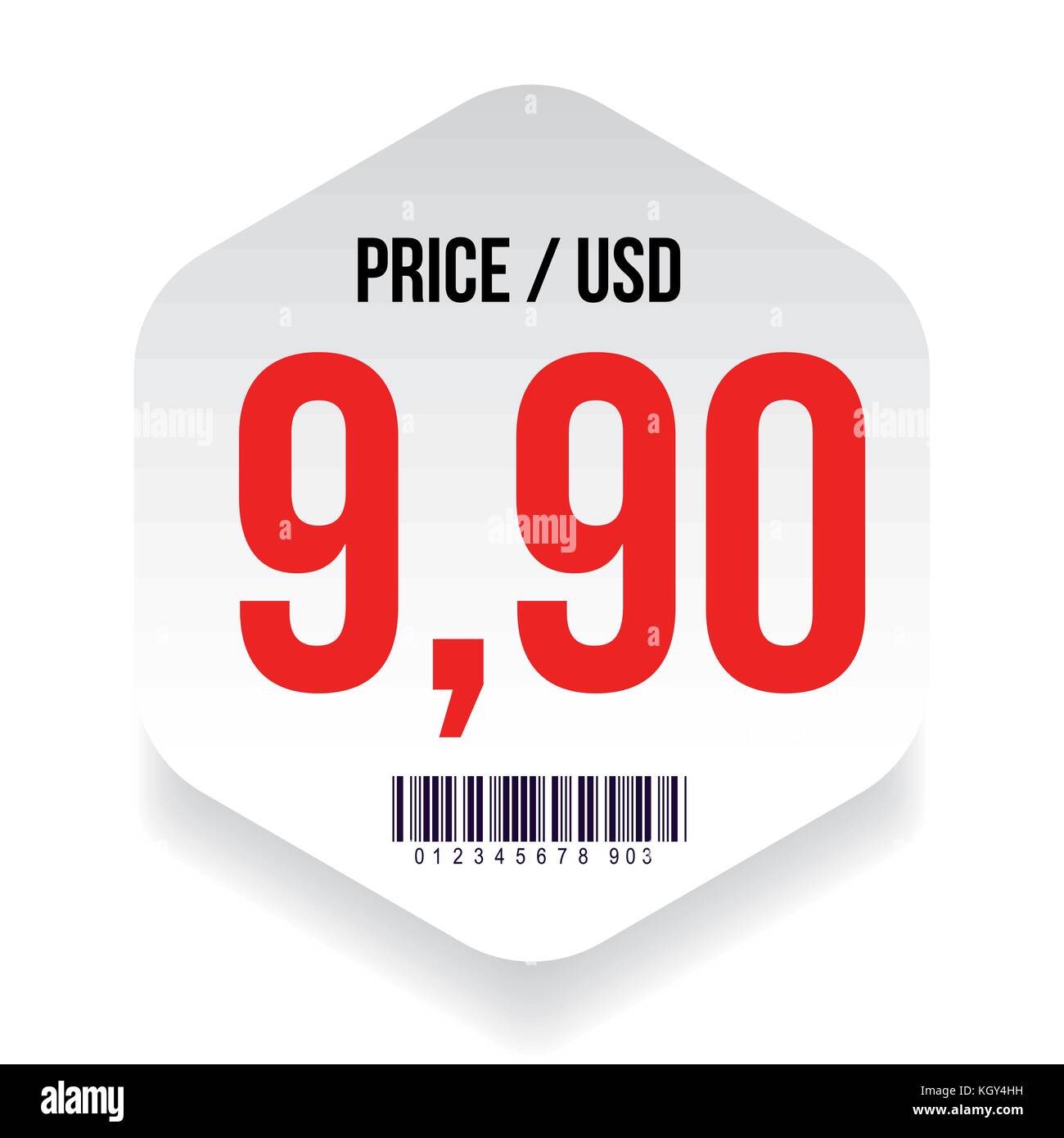 Preis Tag mit Barcode Stock Vektor