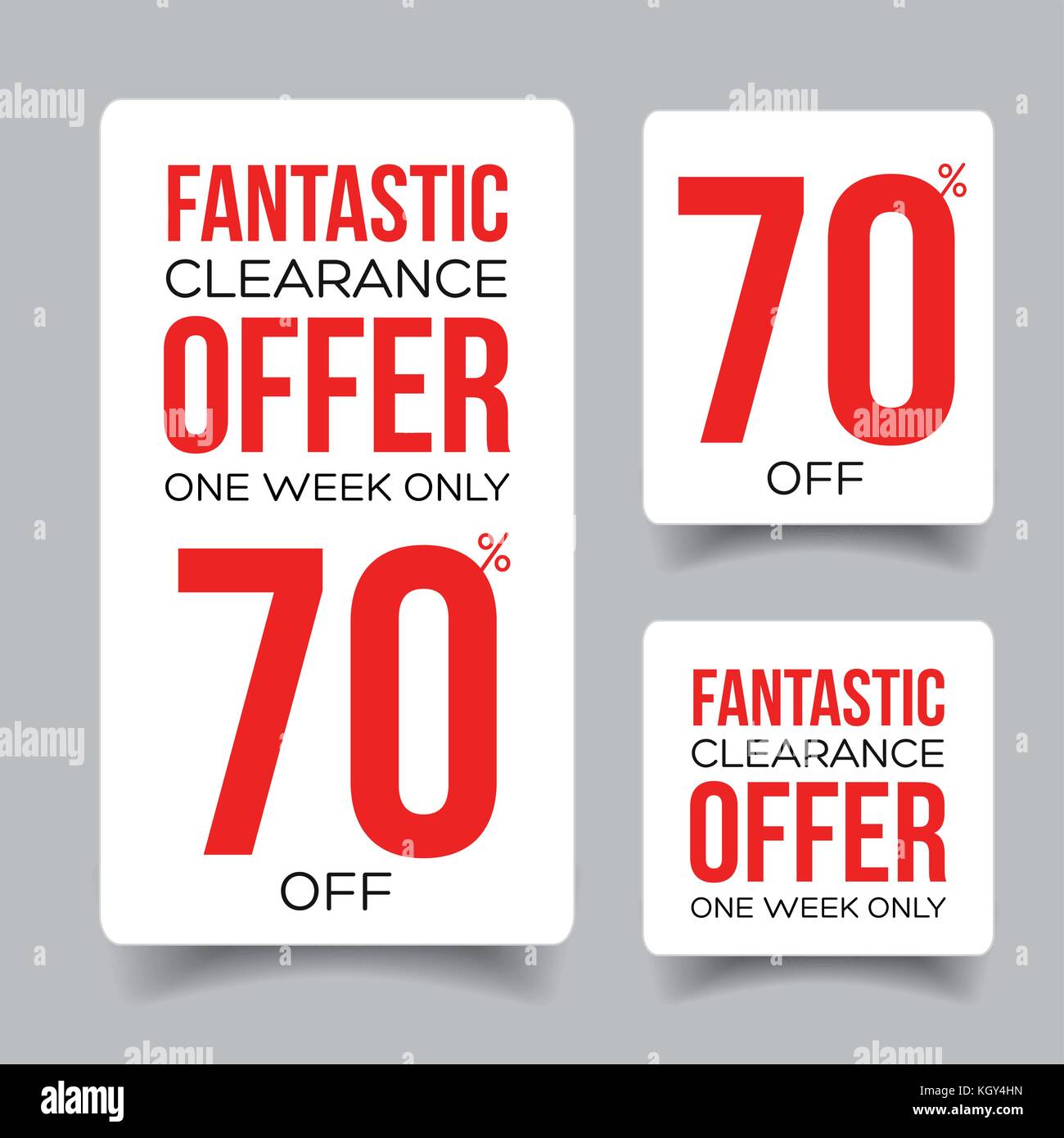 Siebzig Prozent aus Verkauf Angebot tag Stock Vektor