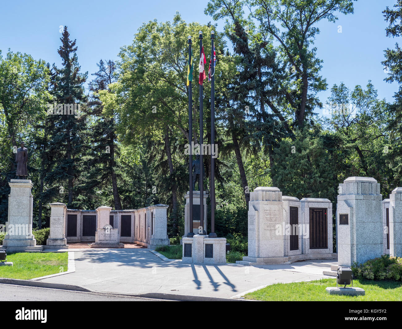 Kriegerdenkmal, Wascana Centre, Regina, Saskatchewan, Kanada. Stockfoto