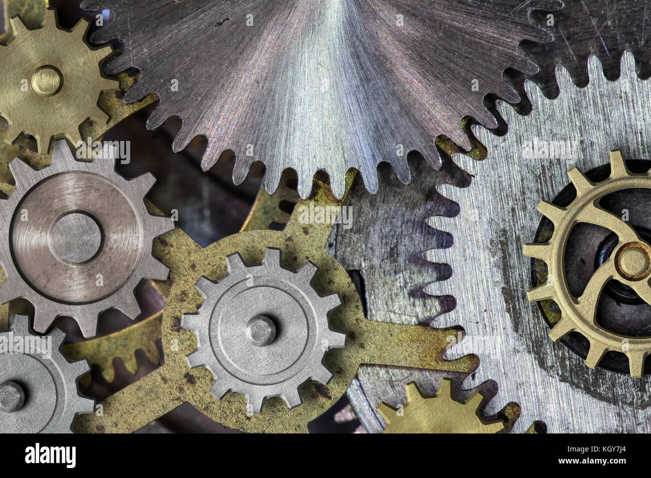 Cog und Zahnräder Steam Punk Metall Hintergrund 3d Illustration Stockfoto