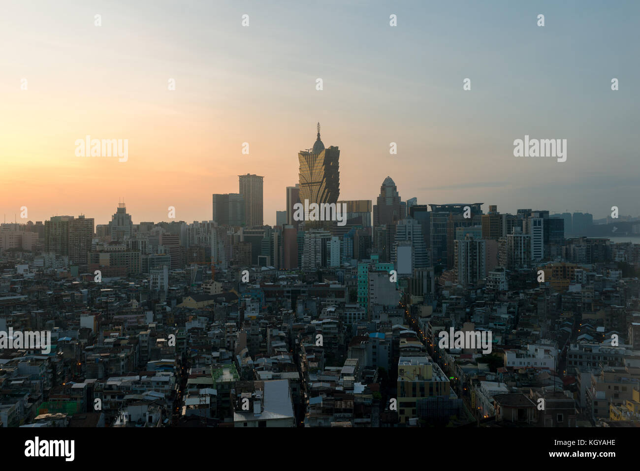 Bild von Macao (Macau), China. skyscraper Hotel und Casino Gebäude in der Innenstadt von Macao (Macau). Stockfoto