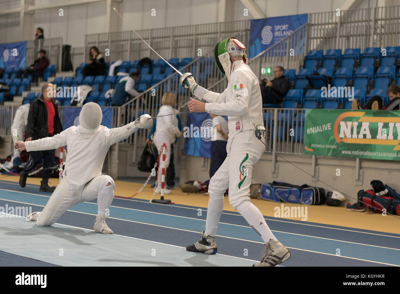 Dublin, Irland. November 2017. Irish Open einschließlich Satellite World Cup Herren epee Credit: Fabrice Jolivet/Alamy Live News Stockfoto