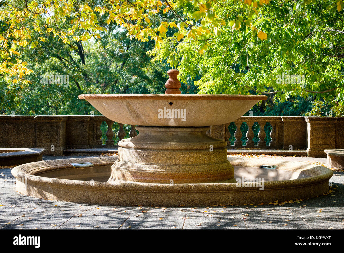 Columbia Heights Stadtpark, Meridian Hill Park/Malcolm X Park Fountain in Washington, D.C., USA. Stockfoto