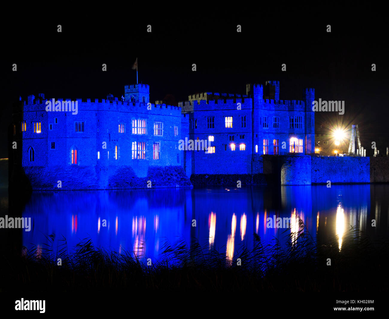 Leeds Castle Feuerwerk spektakuläre, Maidstone, Kent, Großbritannien, 05. November 2017 Stockfoto