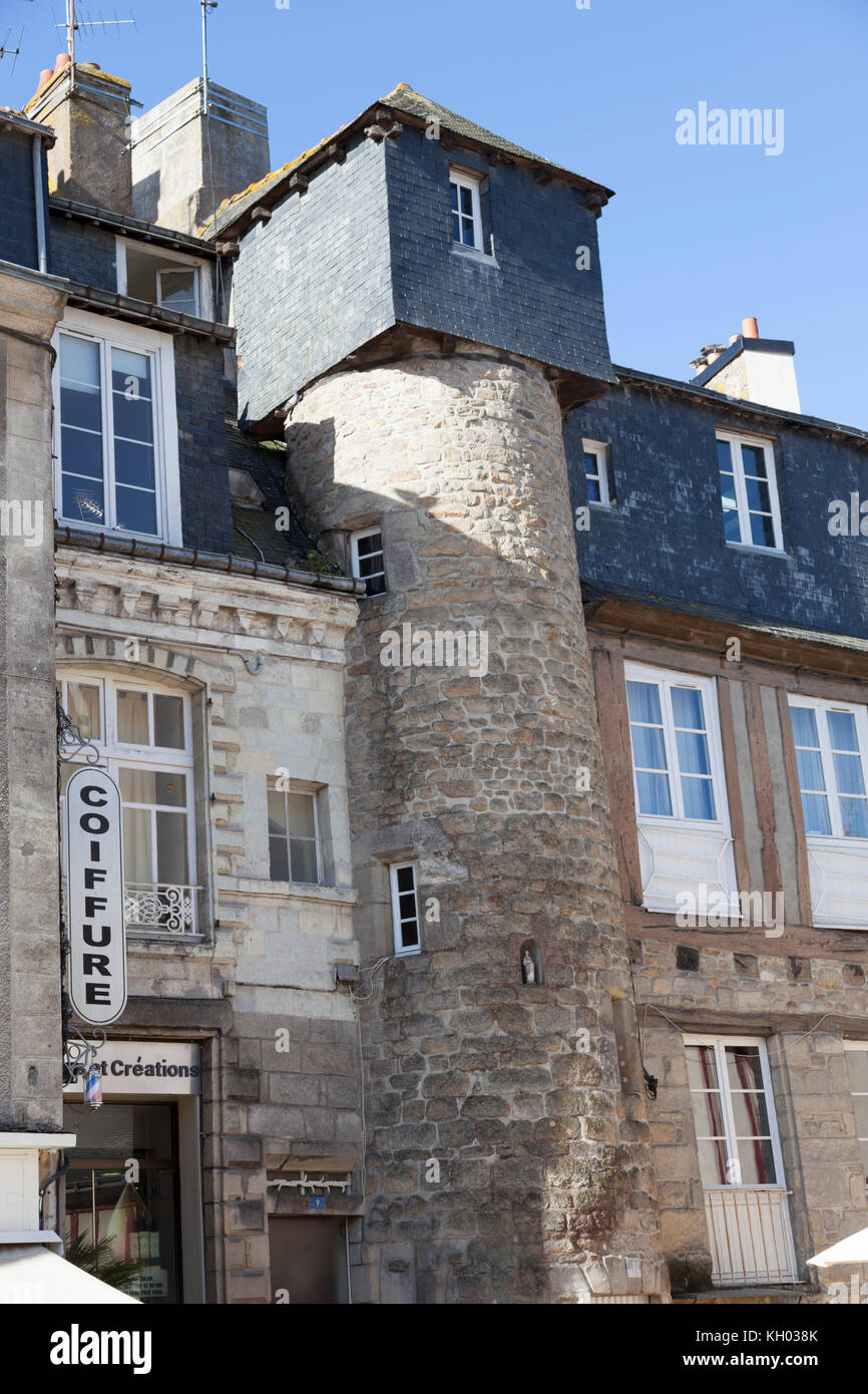 In Vannes (Morbihan - Frankreich), ein Haus (Credey Haus) zurück aus dem XV Jh. nach der Rehabilitation. Stockfoto