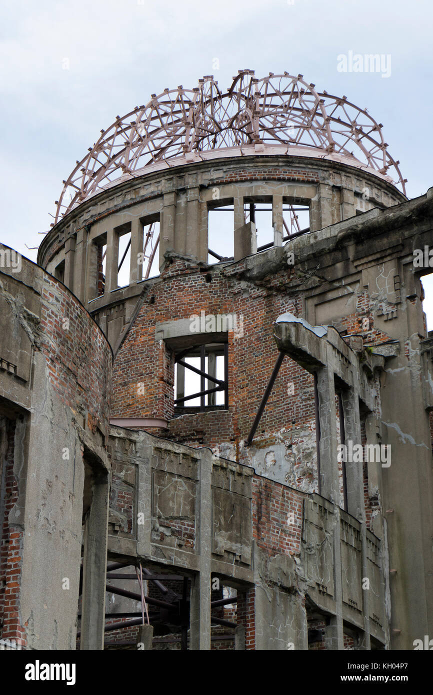 Hiroshima, Japan - 25. Mai 2017: die Ruinen der ehemaligen Präfektur Hiroshima Industrial Promotion Halle, die a-Bombe Kuppel Stockfoto