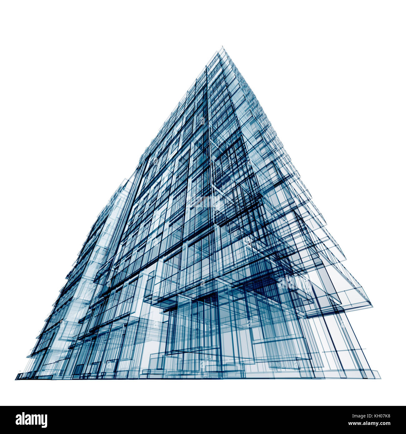 Modernes Bürogebäude. Architektur Design und 3D-Rendering Modell meine eigenen Stockfoto