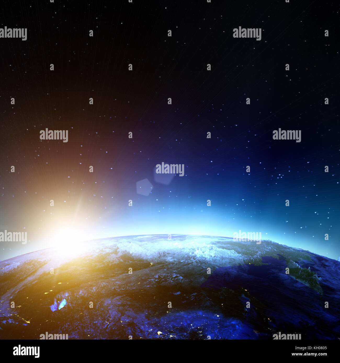 Planet. Elemente dieses Bild von der Nasa 3 möblierte d-Rendering Stockfoto