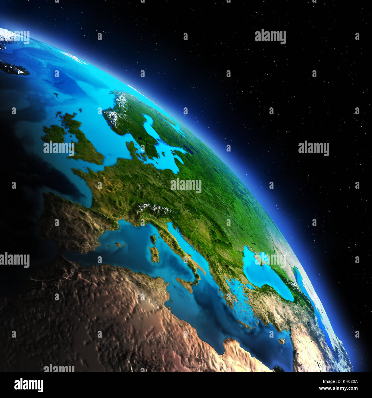 Erde Kontinent. Elemente dieses Bild von der Nasa 3 möblierte d-Rendering Stockfoto