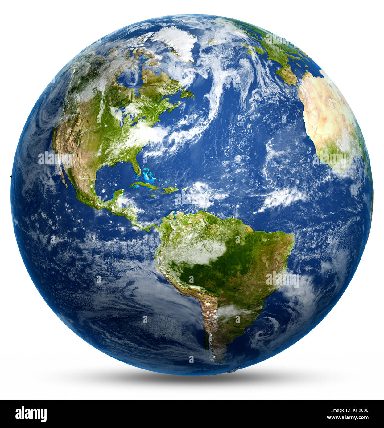 Planet Welt. Elemente dieses Bild von der Nasa 3 möblierte d-Rendering Stockfoto