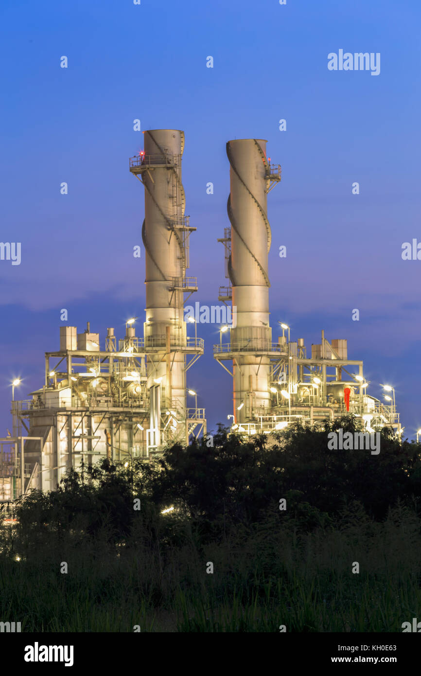 Erdgas GUD-Kraftwerk zur Stromerzeugung station Stockfoto