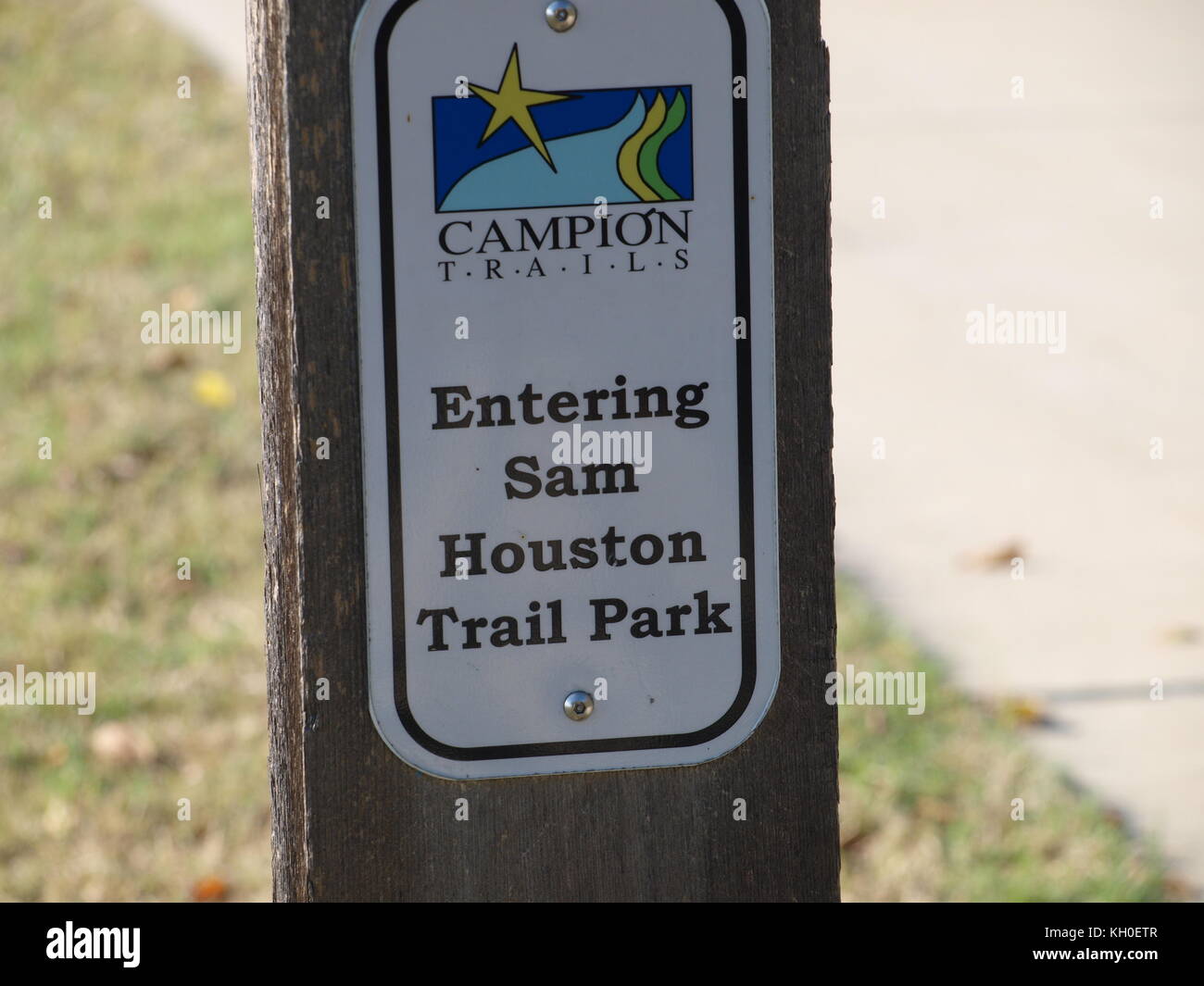 Sam Houston trail Park begeistert Stockfoto