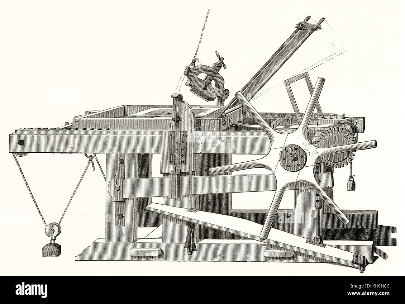 Alte Illustration einer Lithographie drücken. Von unbekannter Autor, Hrsg. auf Magasin Pittoresque, Paris, 1847 Stockfoto