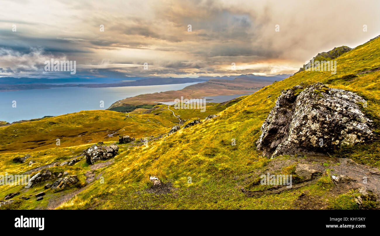 Panorama Aussicht auf die Isle of Skye Stockfoto