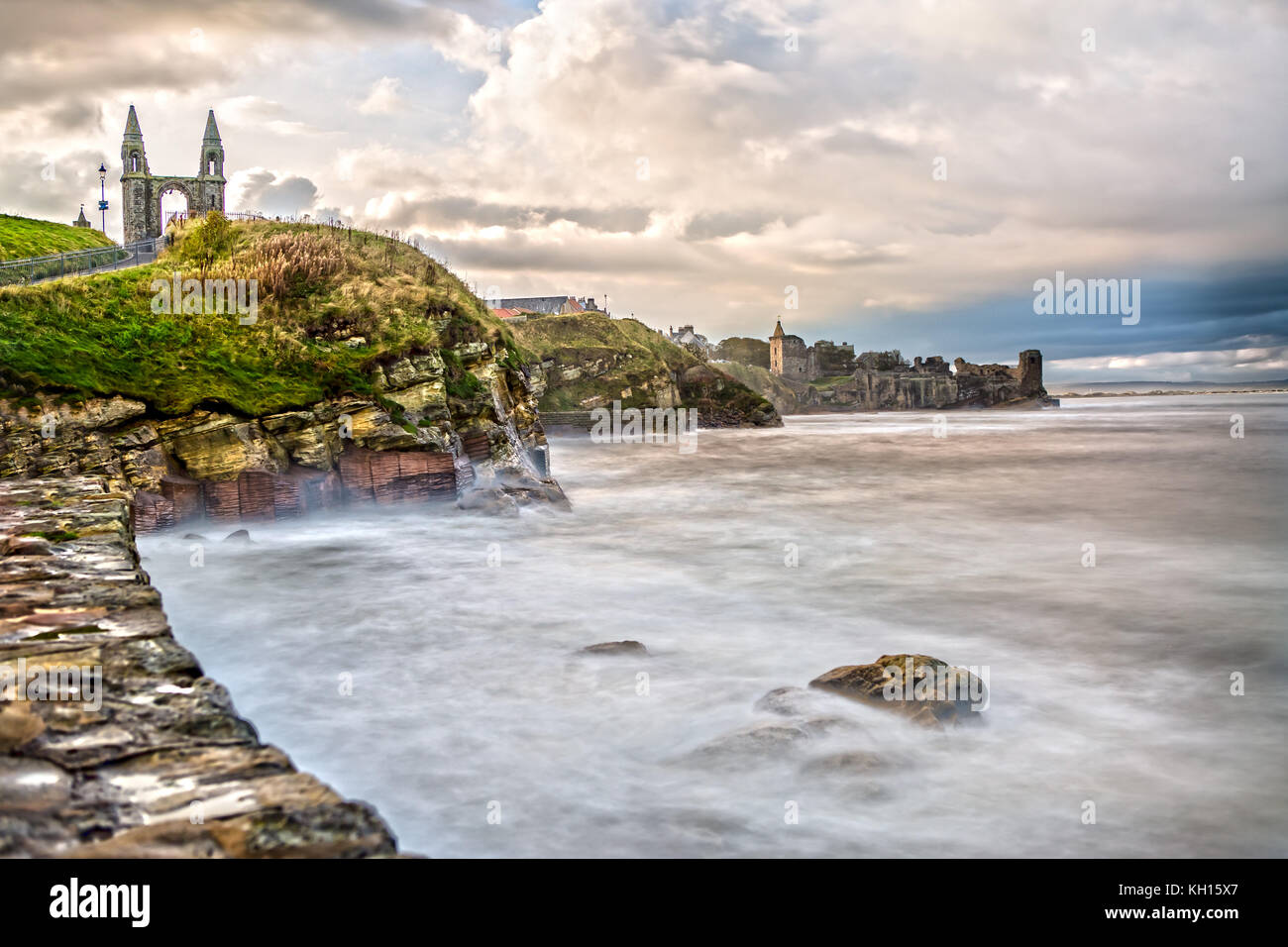 Die Küste von St. Andrews in Schottland Stockfoto