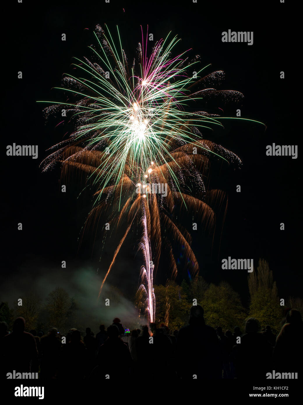 Feuerwerk, Milton Keynes, Großbritannien Stockfoto