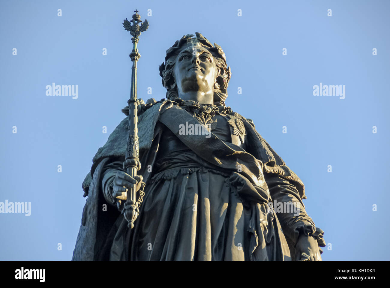 Denkmal des großen in Sankt Petersburg zu Catherine, Russland Stockfoto