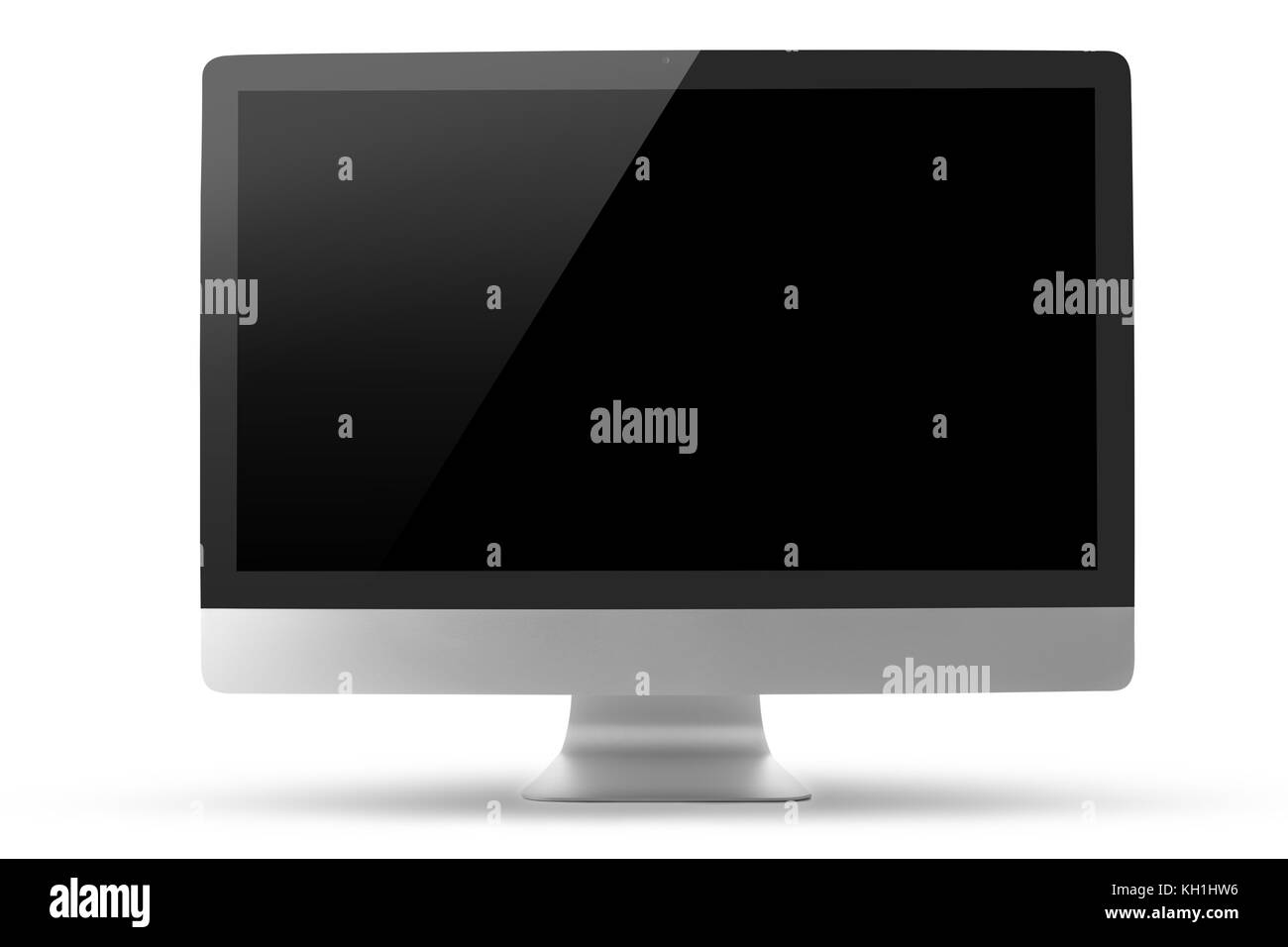 Computer Monitor auf Weiß mit Freistellungspfad isoliert Stockfoto