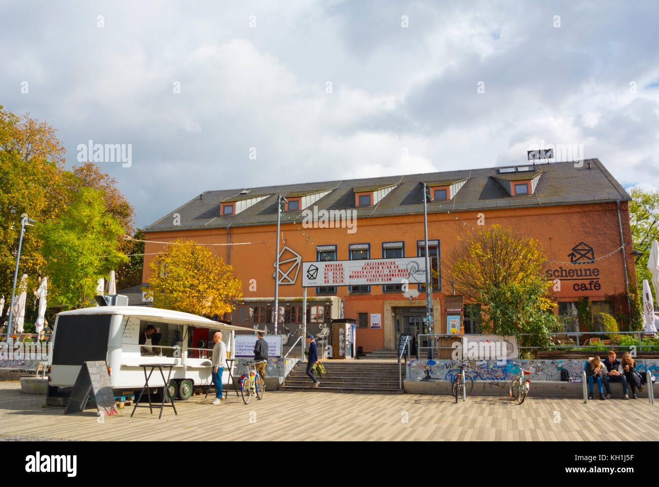 Scheune, Cafe und Veranstaltungen, Alaunstrasse, Neustadt, Dresden, Sachsen, Deutschland Stockfoto