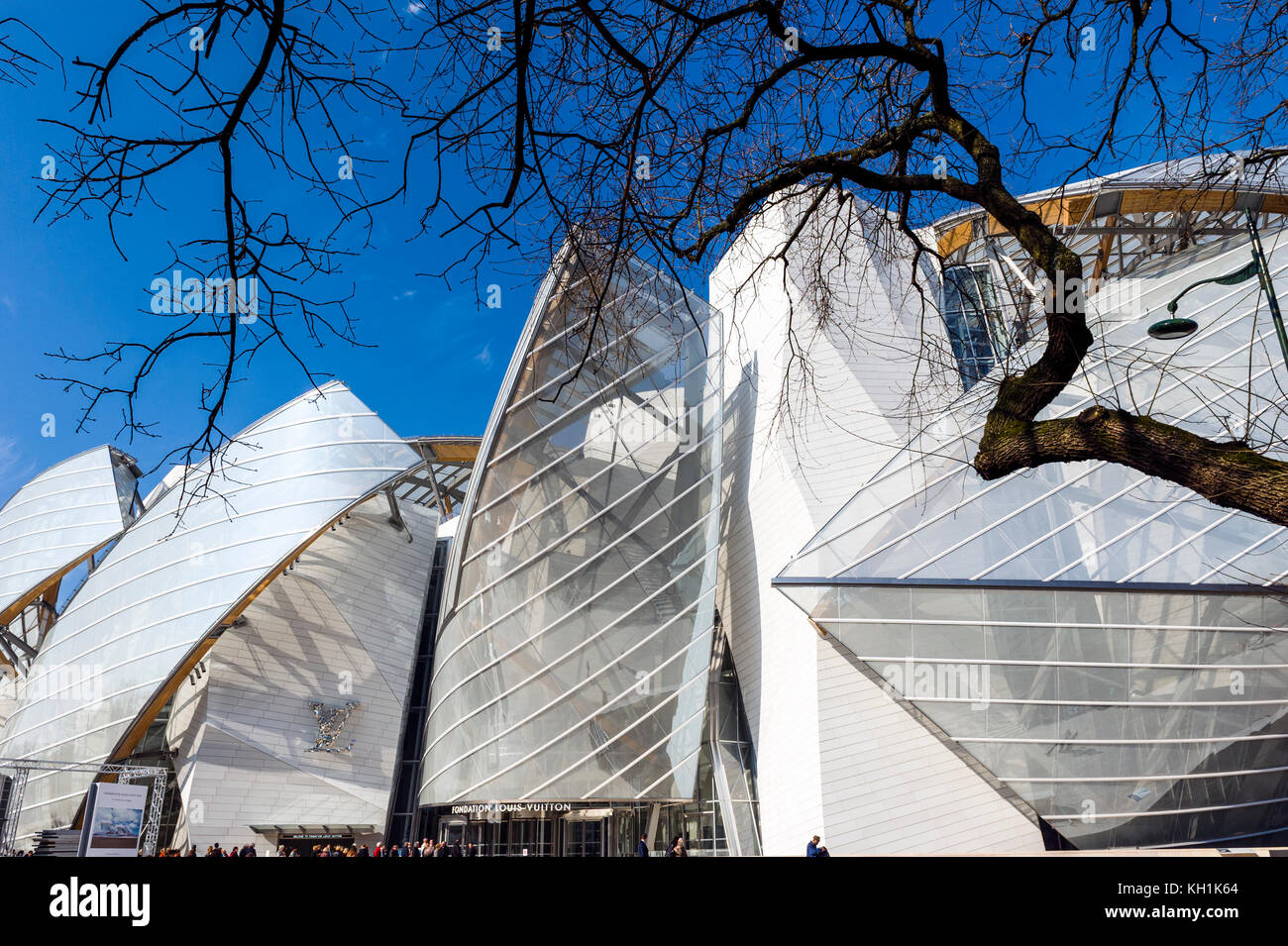Frankreich. Paris (75), 8 ème Arr. Fondation Louis Vuitton Konzipiert von dem Architekten Frank O. Gehry in Paris Bois de Boulogne Stockfoto