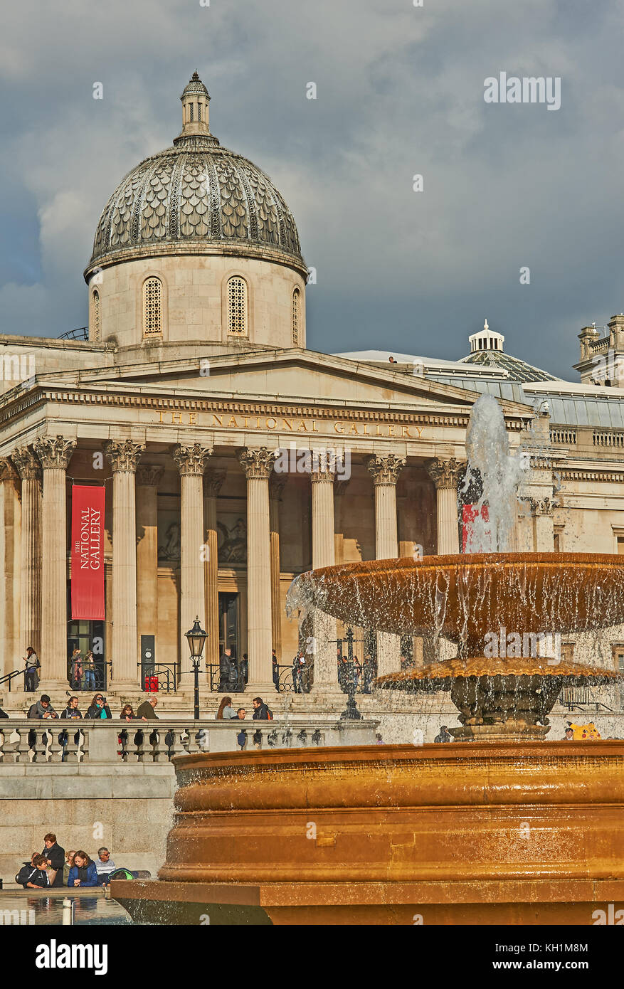 Die National Gallery am Trafalgar Square in London Stockfoto