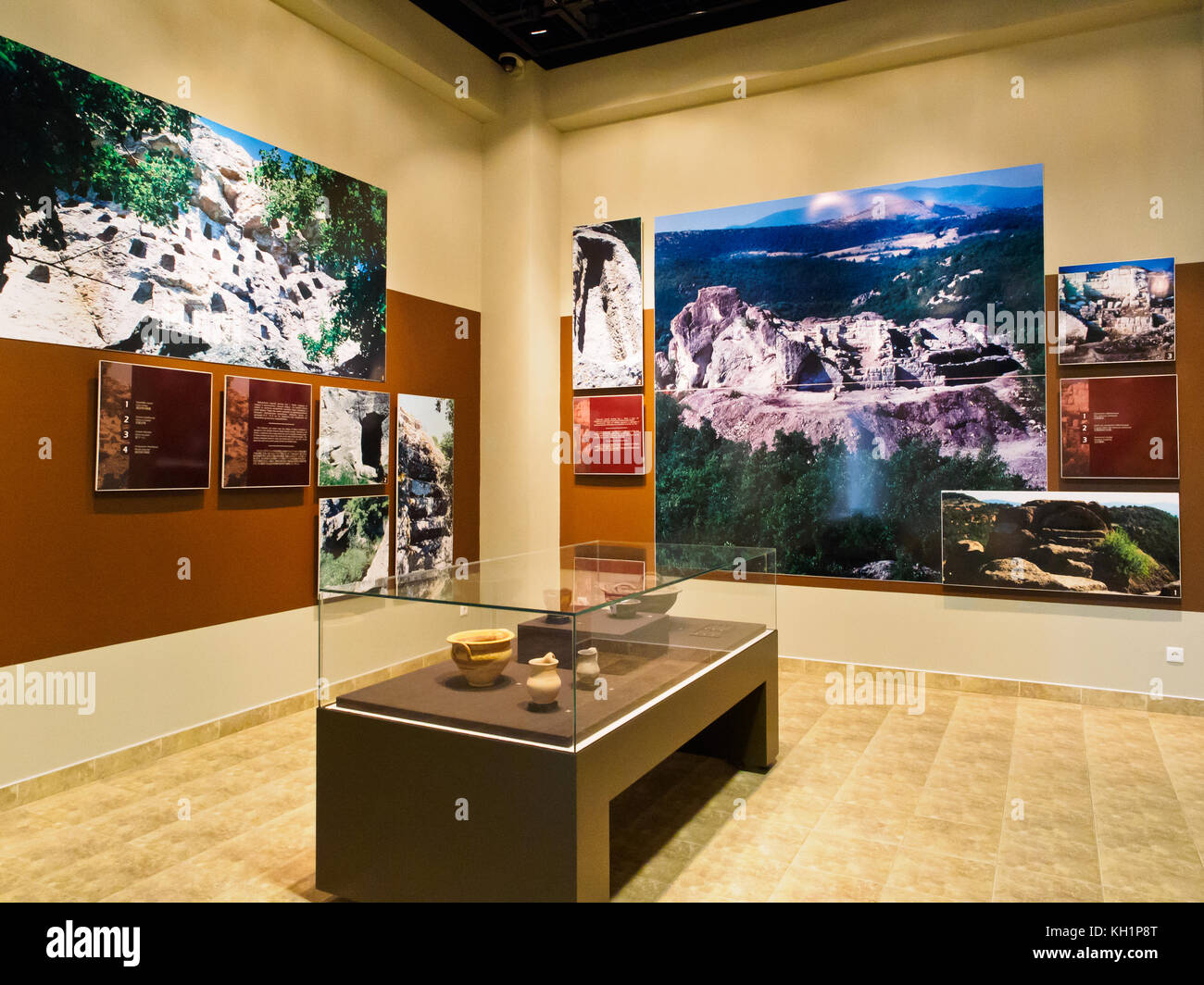 Das Museum Centre thrakischen Kunst in den östlichen Rhodopen in der Nähe von haskovo Stadt, Bulgarien. Stockfoto