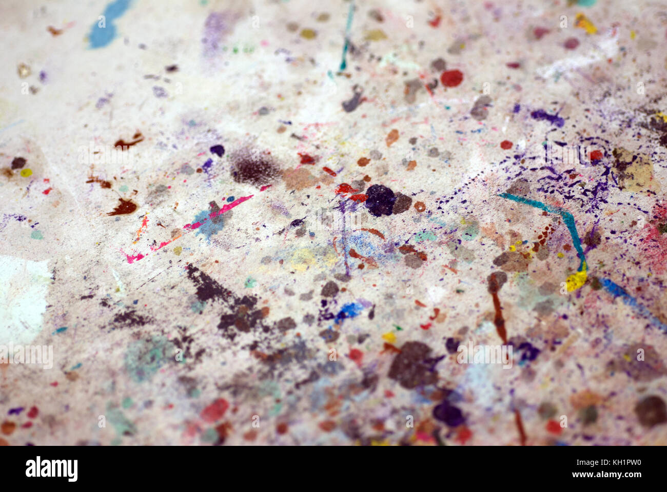 Alle diese kleinen Spitzen von extra Tinte macht sich für einen farbigen Hintergrund Stockfoto