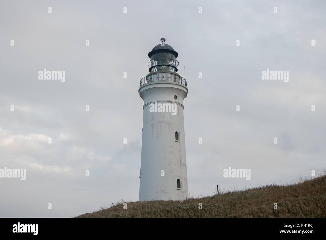 Der Leuchtturm Hirtshals im nördlichen Teil der Halbinsel Jütland in Dänemark. Stockfoto