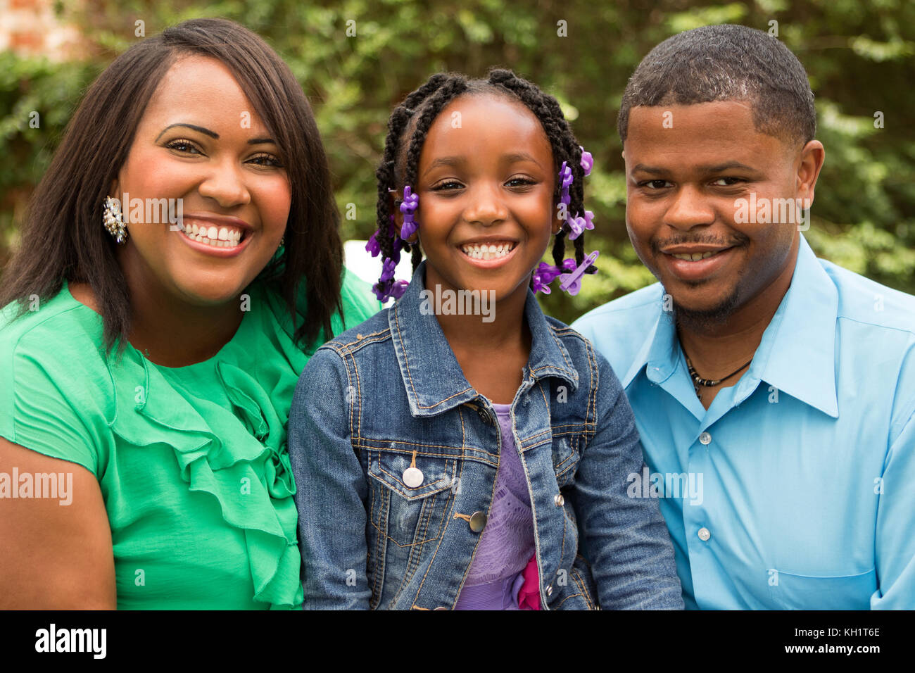Portrait Of Happy African American Family. Stockfoto