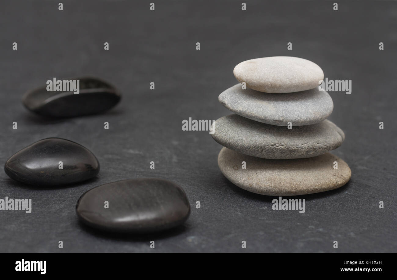 Stapel von Lava massage Steine Stockfoto