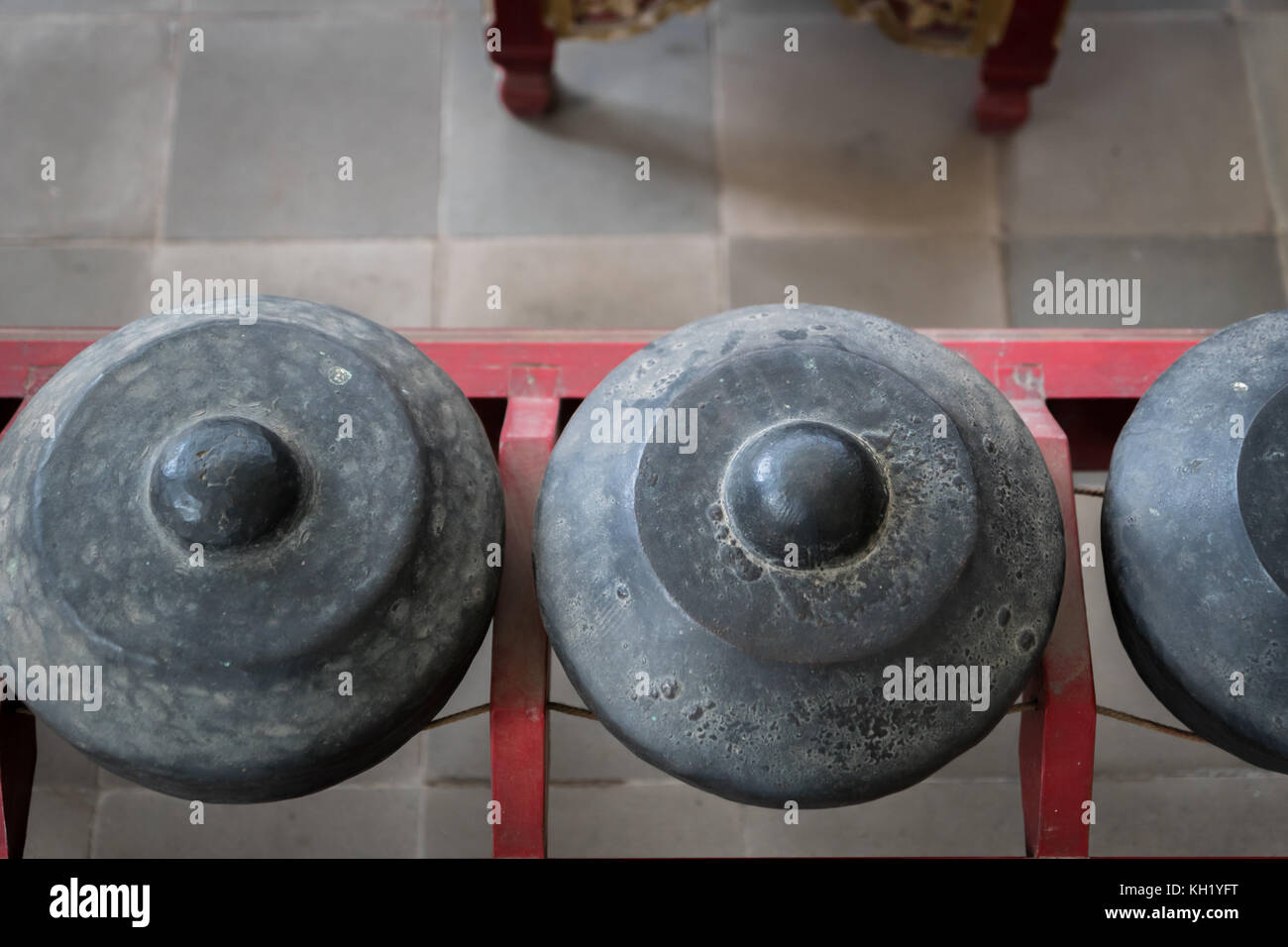 Gamelan, traditionellen balinesischen perkussive Musik Instrumente zum Ensemble Musik, traditionelle Musik in Bali und Java, Indonesien. Stockfoto