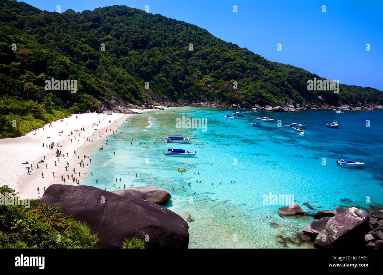 Strand von Ko Similan Insel, Similan Inseln, Andamanensee, Thailand Stockfoto