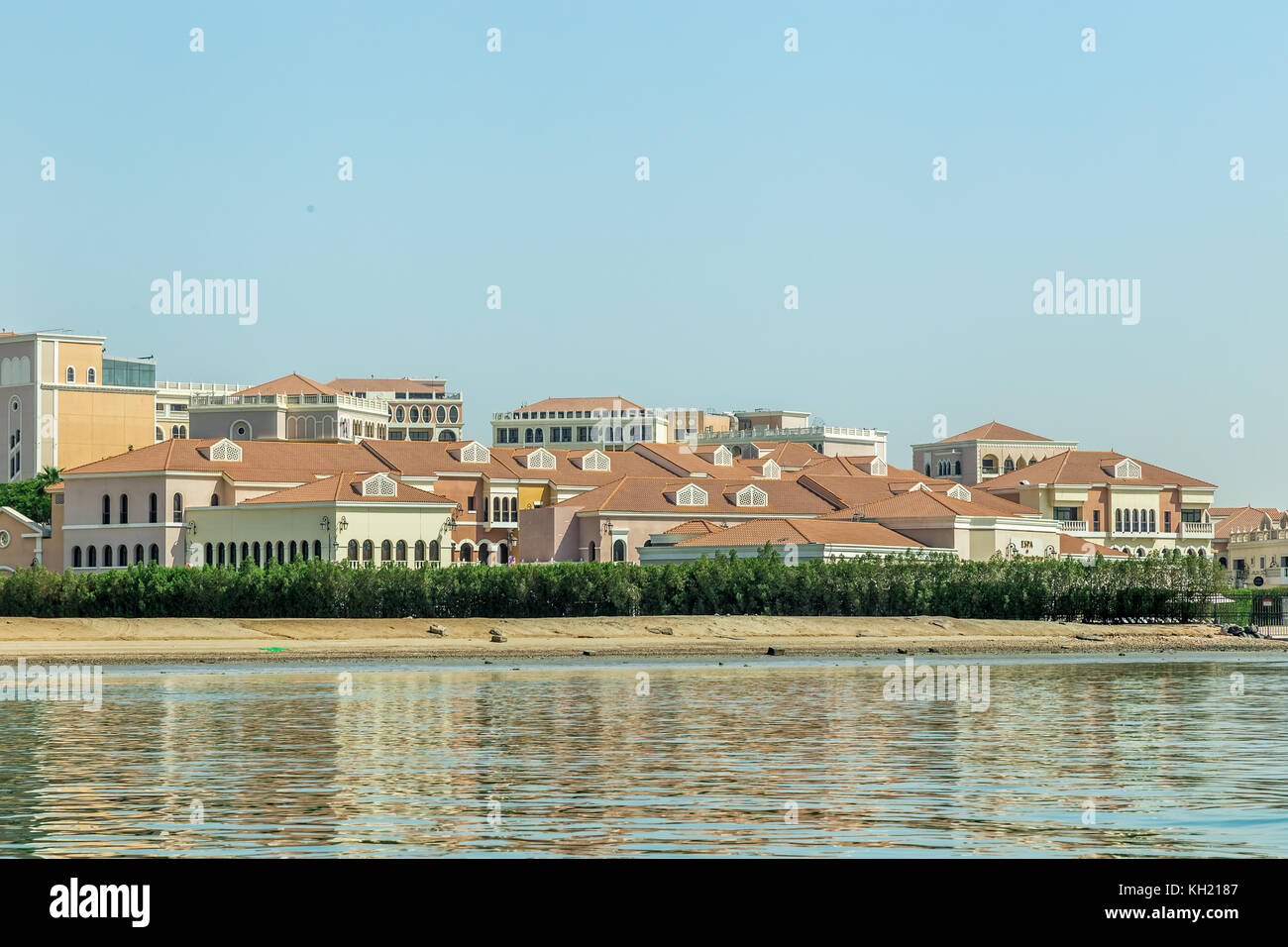 Abu Dhabi, Vereinigte Arabische Emirate, 10. Juni 2017: Venezianische Dorf. Stockfoto