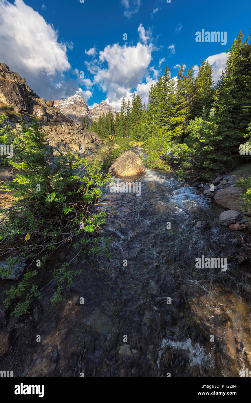 Mountain River im Banff National Park, Kanada. Stockfoto