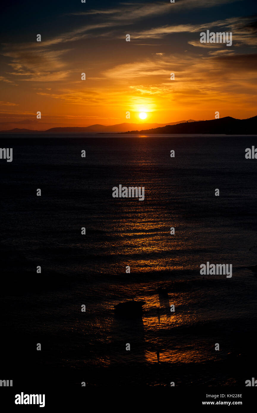 Schönen Sonnenuntergang in Kroatien Stockfoto