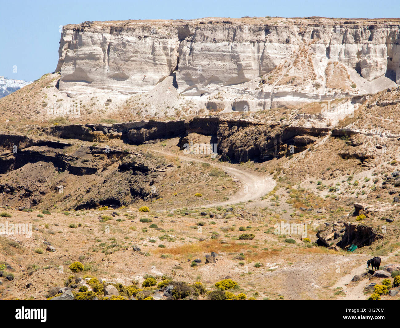 Bimsstein, Rock bei Akrotiri, Santorin Insel, Kykladen, Ägäis, Griechenland Stockfoto