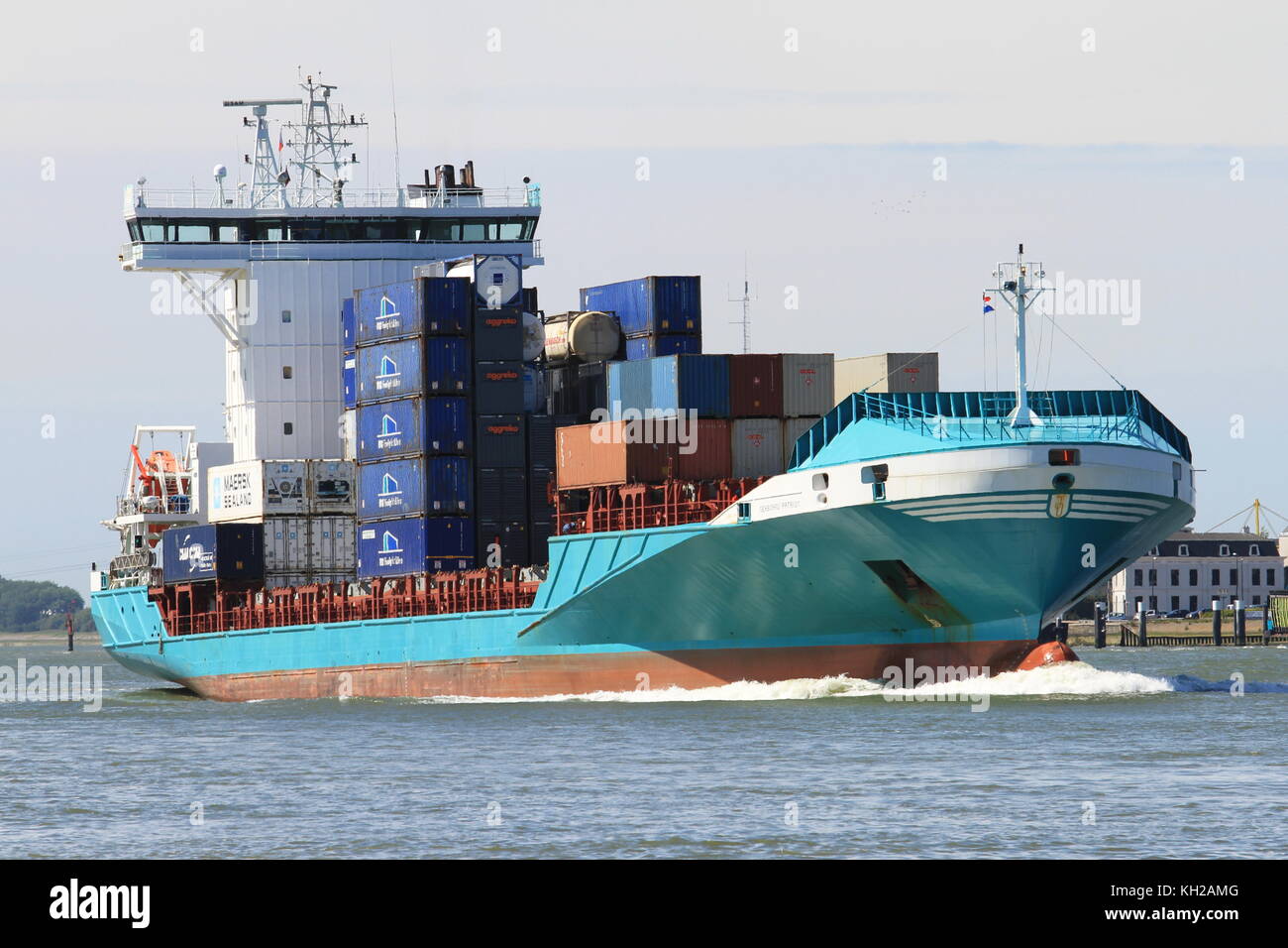Das containerschiff Seaboard Patriot im Hafen von Rotterdam am 24. Mai 2015 eintreffen. Stockfoto