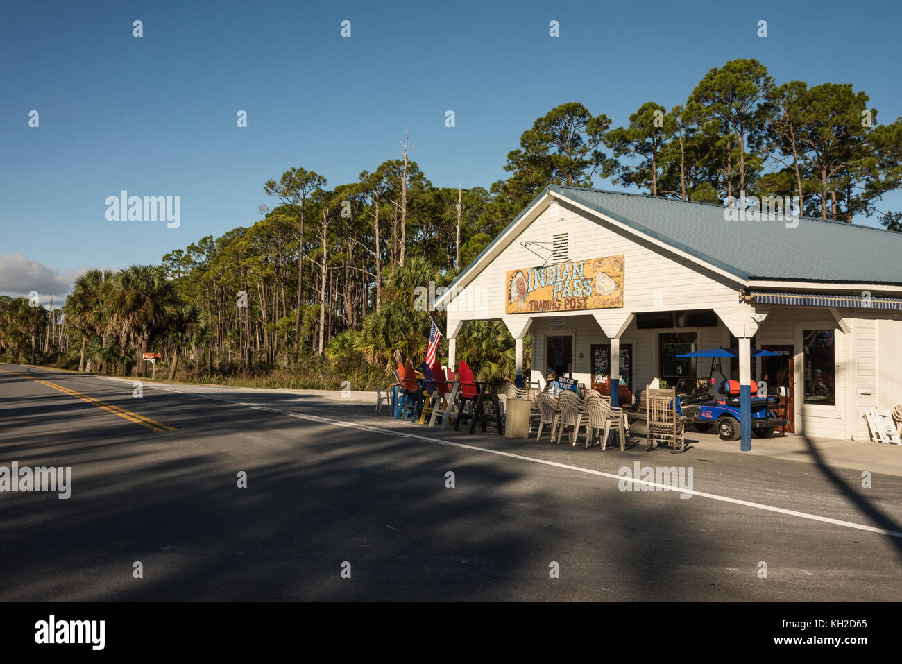 Indischen Pass Raw Bar in Port St. Joe, Florida Stockfoto