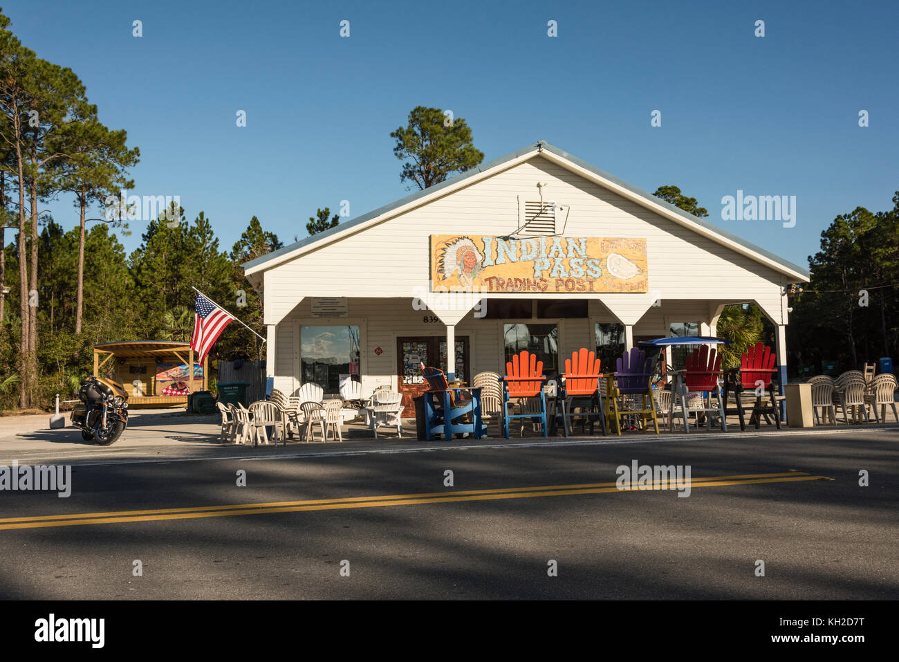 Indischen Pass Raw Bar in Port St. Joe, Florida Stockfoto