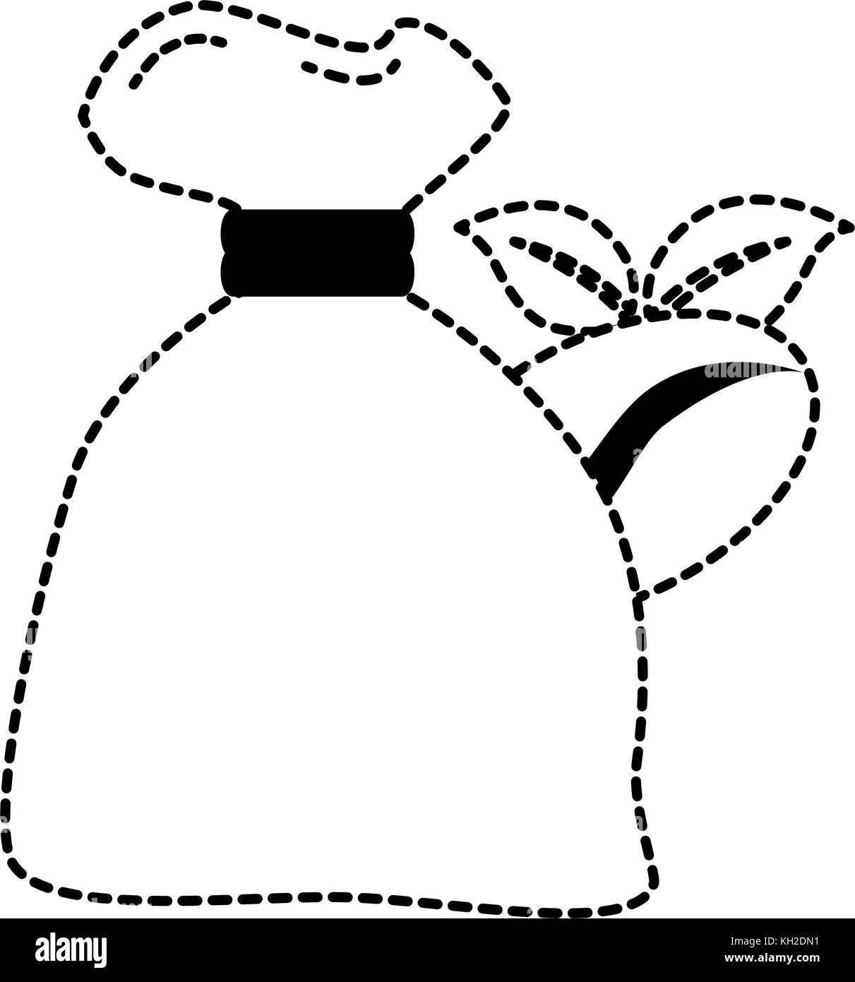 Beutel Kaffee Samen und Blätter Stock Vektor