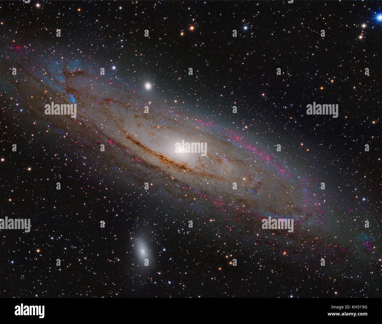 M31 Andromeda-Galaxie Stockfoto