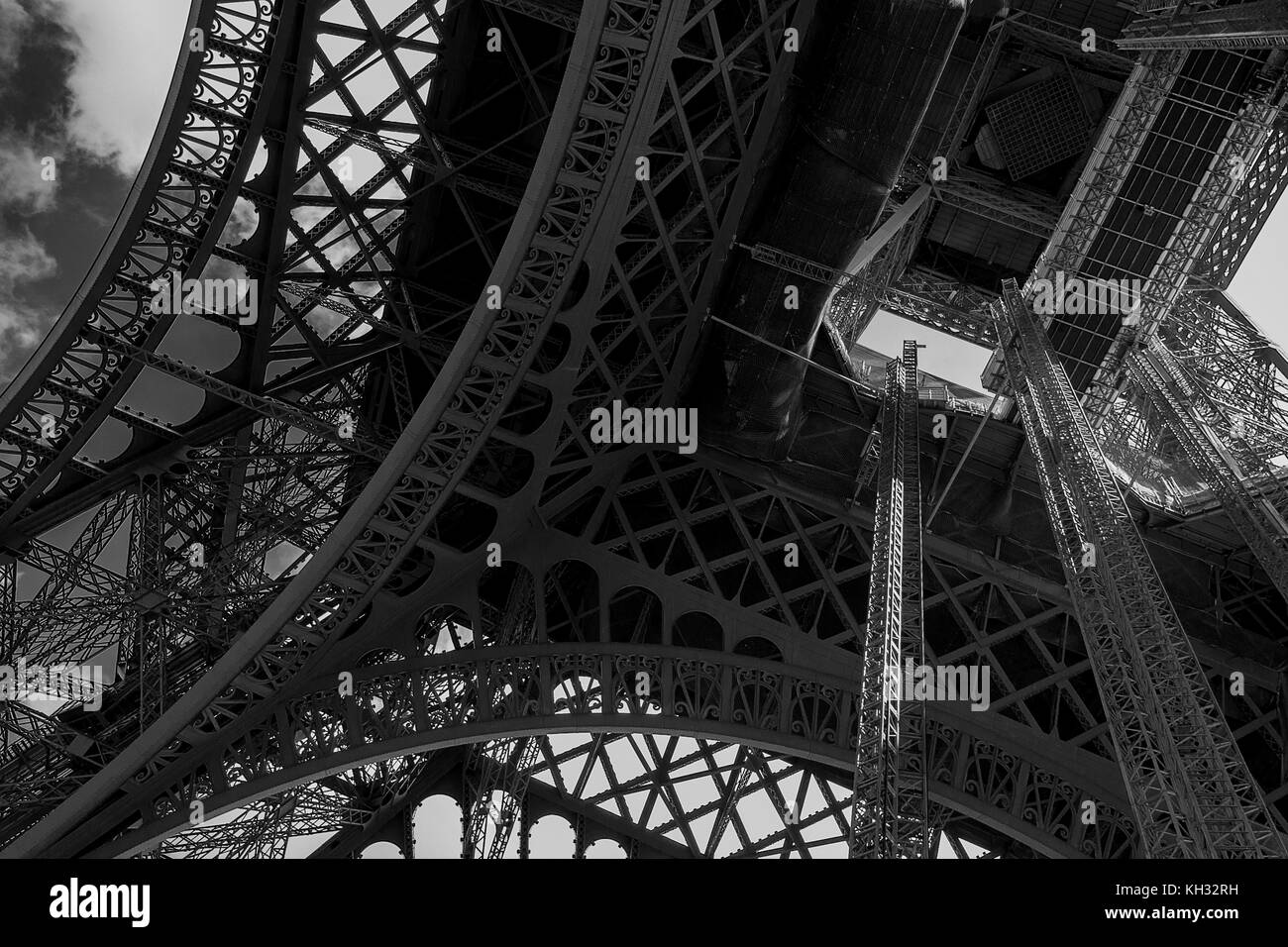 Der Eiffelturm in Paris Stockfoto